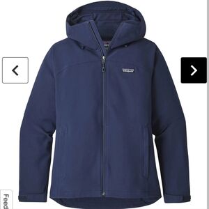 Patagonia W Navy Blue Hooded Adze Jacket